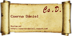 Cserna Dániel névjegykártya